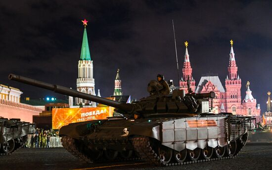 Victory Day parade rehearsal on Red Square