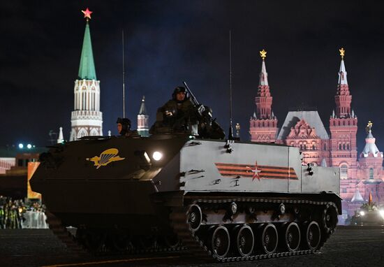 Victory Day parade rehearsal on Red Square