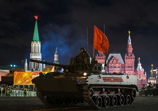 Victory Day parade rehearsal on Red Square