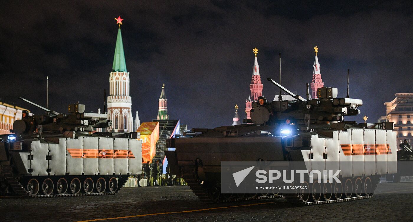 Victory Day parade rehearsal on Red Square