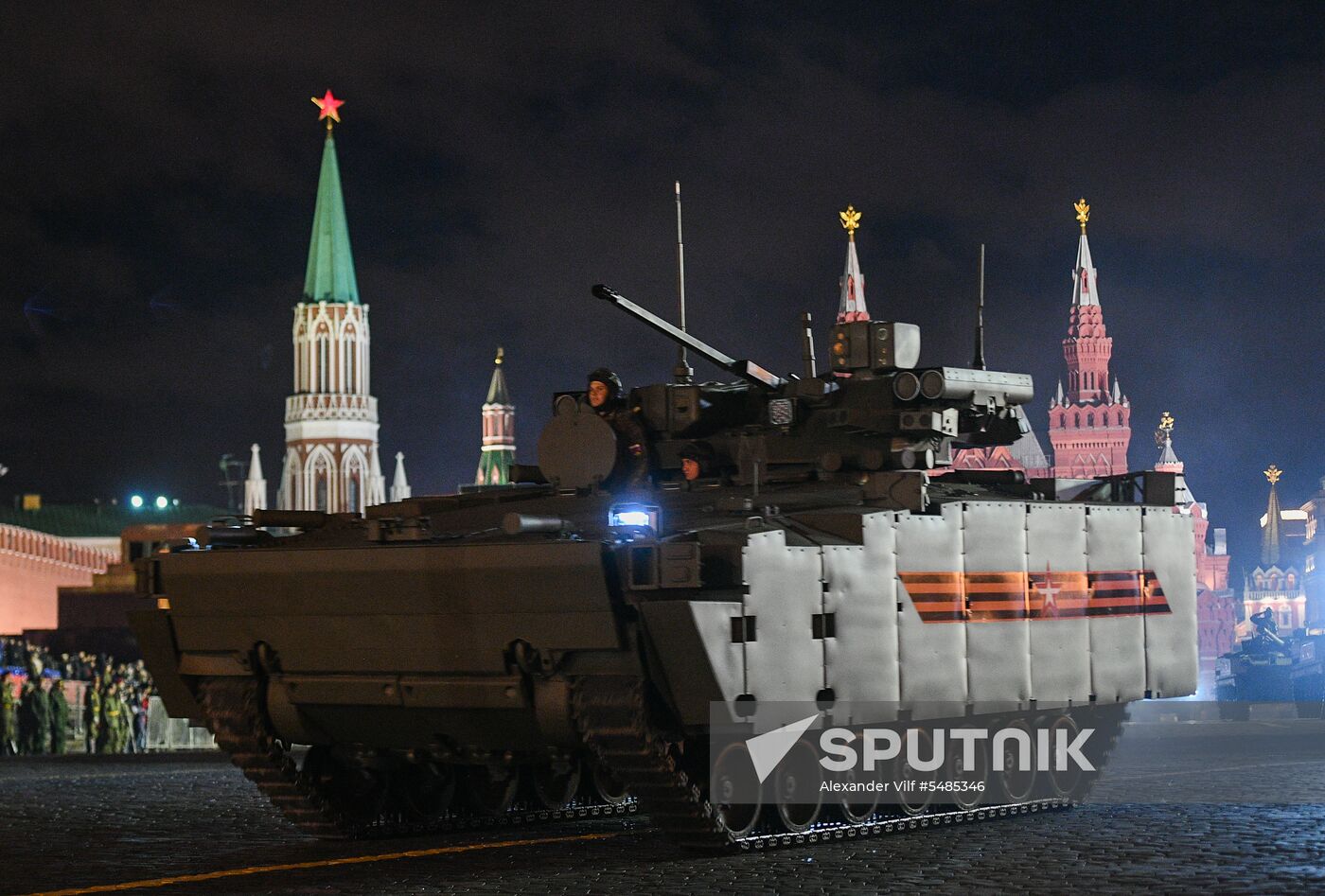 Victory Day parade rehearsal on Red Square