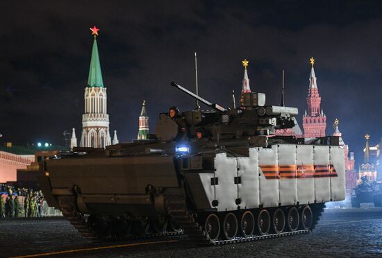 Victory Day parade rehearsal on Red Square