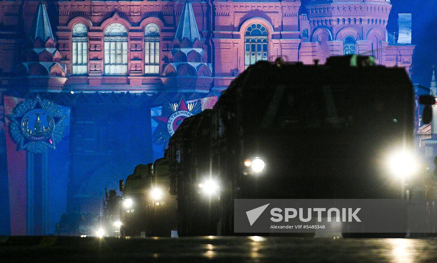 Victory Day parade rehearsal on Red Square
