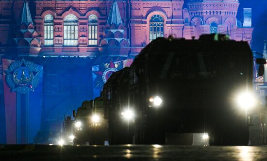 Victory Day parade rehearsal on Red Square
