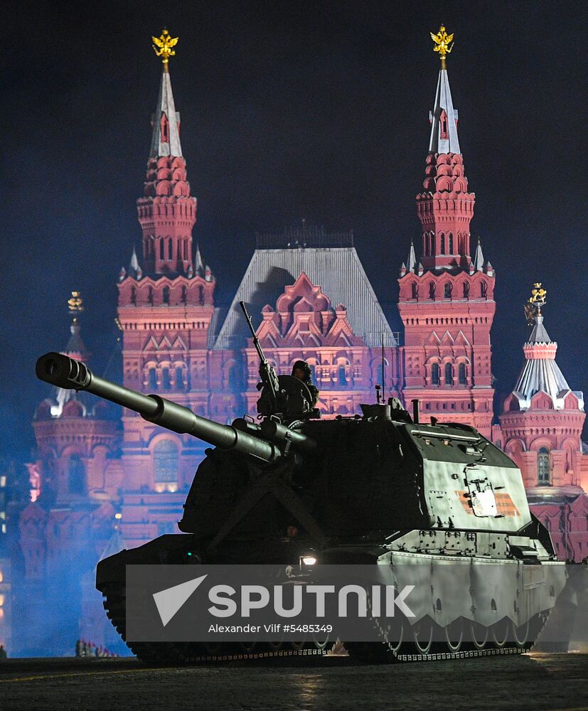 Victory Day parade rehearsal on Red Square