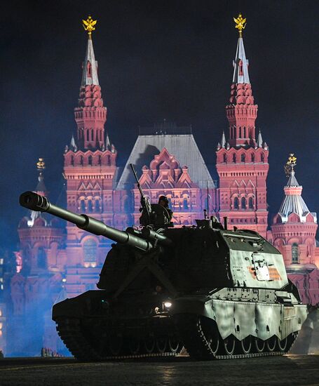 Victory Day parade rehearsal on Red Square