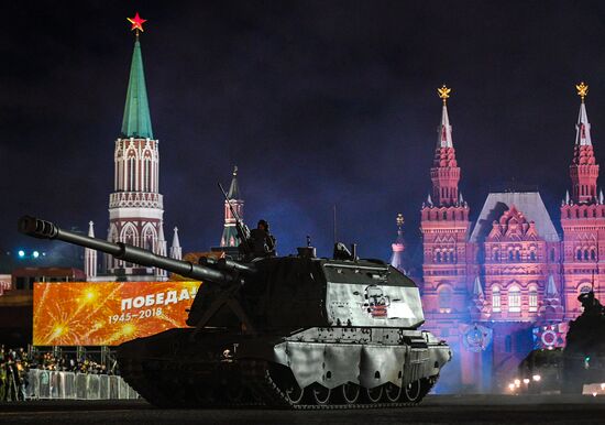 Victory Day parade rehearsal on Red Square