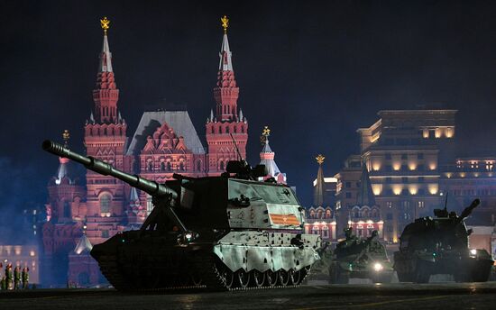 Victory Day parade rehearsal on Red Square