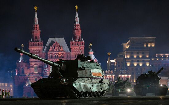 Victory Day parade rehearsal on Red Square