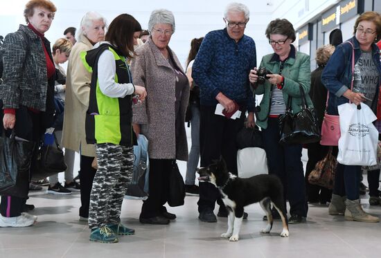 Puppy Alisa becomes mascot of Simferopol Airport's new terminal