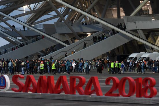 Football. Samara Arena hosts first official match