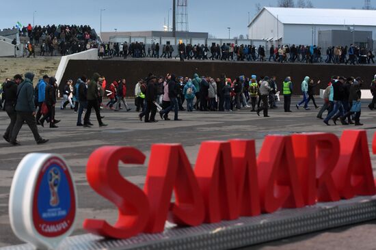 Football. Samara Arena hosts first official match