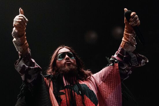 Thirty Seconds to Mars band gives concert in Moscow