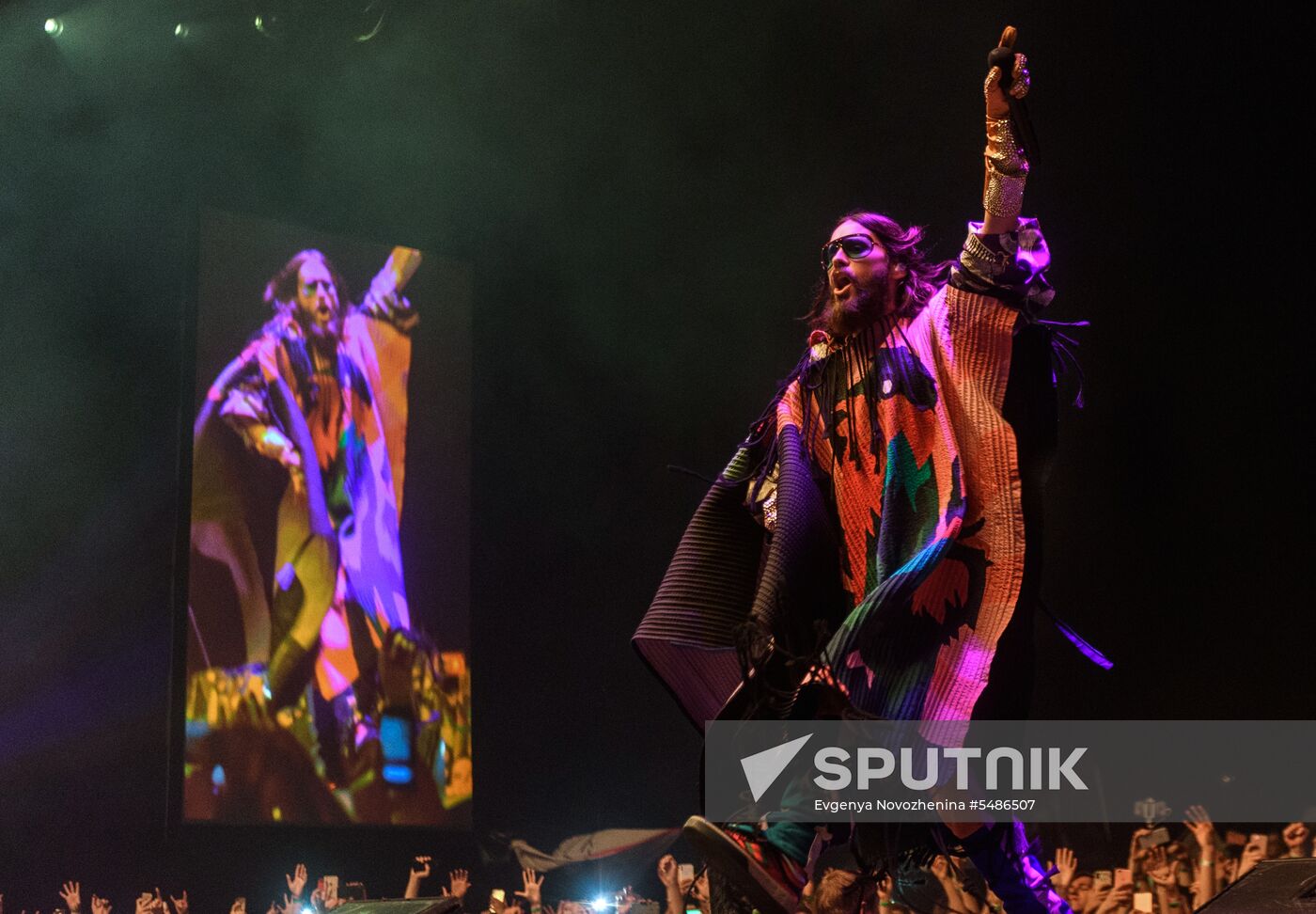 Thirty Seconds to Mars band gives concert in Moscow
