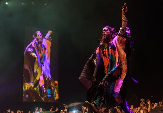 Thirty Seconds to Mars band gives concert in Moscow