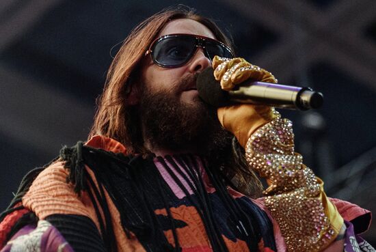 Thirty Seconds to Mars band gives concert in Moscow
