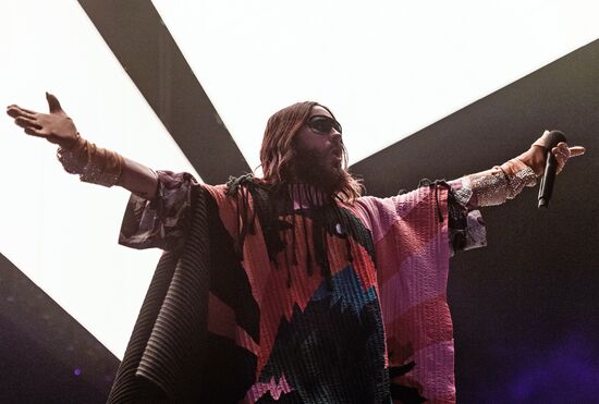 Thirty Seconds to Mars band gives concert in Moscow
