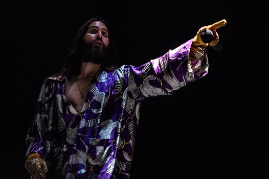 Thirty Seconds to Mars band gives concert in Moscow