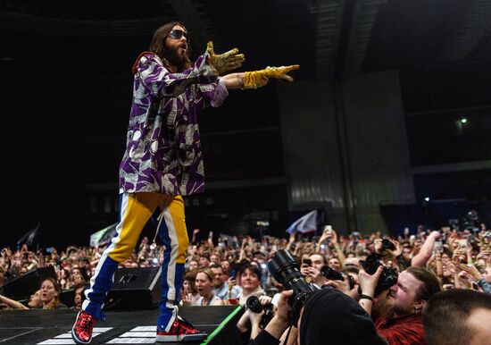 Thirty Seconds to Mars band gives concert in Moscow