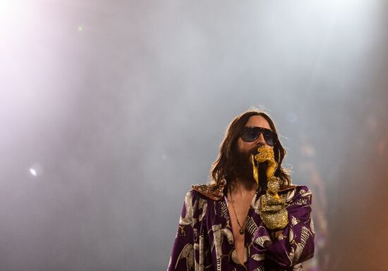 Thirty Seconds to Mars band gives concert in Moscow