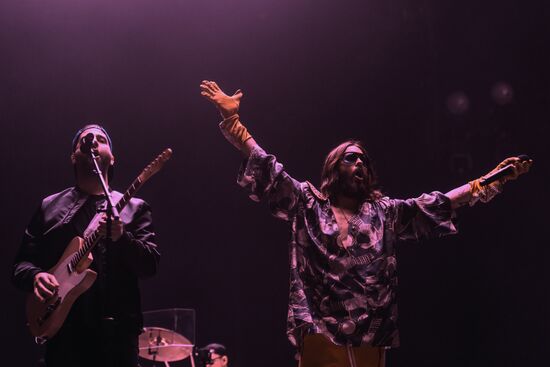 Thirty Seconds to Mars band gives concert in Moscow