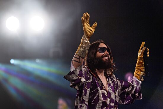 Thirty Seconds to Mars band gives concert in Moscow