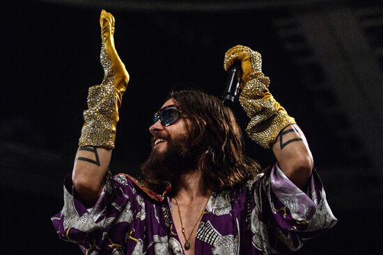 Thirty Seconds to Mars band gives concert in Moscow