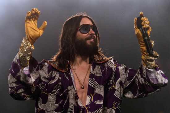 Thirty Seconds to Mars band gives concert in Moscow