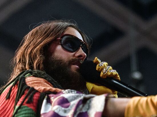 Thirty Seconds to Mars band gives concert in Moscow