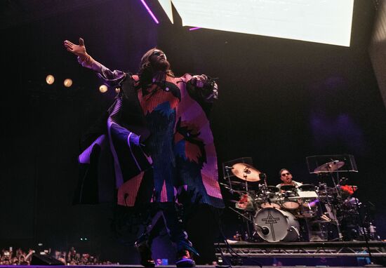Thirty Seconds to Mars band gives concert in Moscow