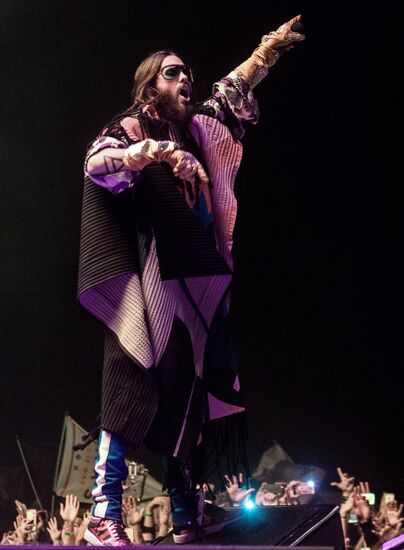 Thirty Seconds to Mars band gives concert in Moscow
