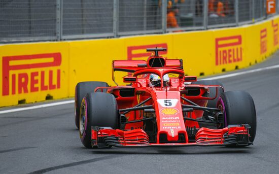 Auto sport. Formula 1. Azerbaijan Grand Prix. Qualification