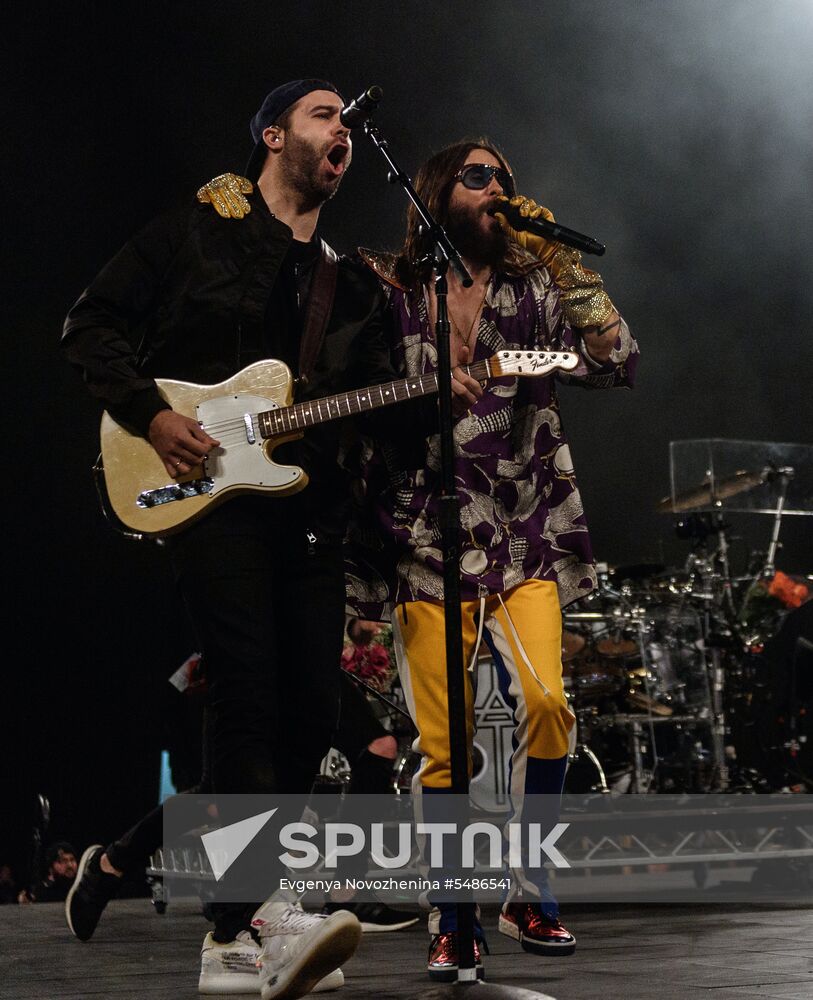 Thirty Seconds to Mars band gives concert in Moscow