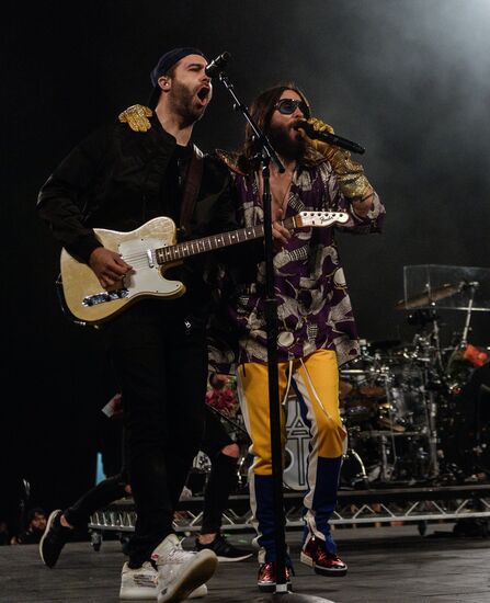 Thirty Seconds to Mars band gives concert in Moscow