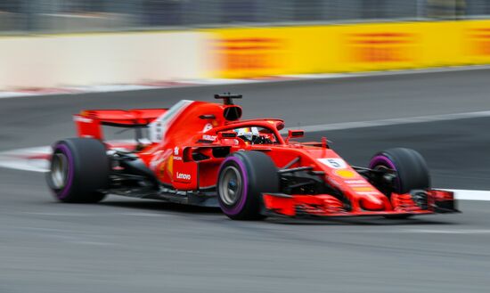 Auto sport. Formula 1. Azerbaijan Grand Prix. Qualification