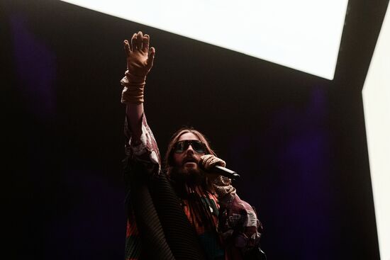 Thirty Seconds to Mars band gives concert in Moscow