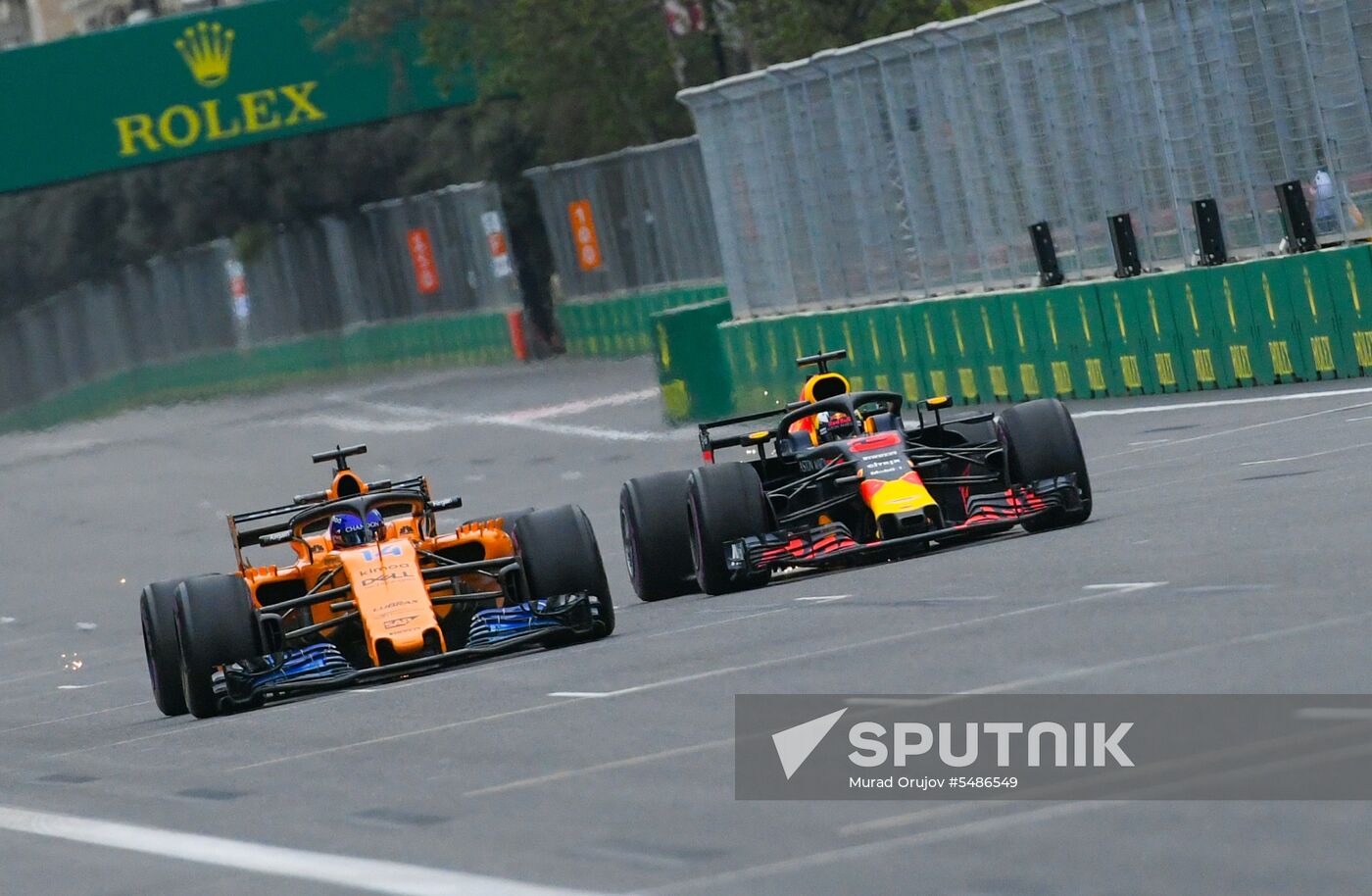 Auto sport. Formula 1. Azerbaijan Grand Prix. Qualification
