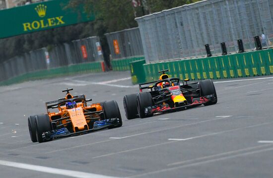 Auto sport. Formula 1. Azerbaijan Grand Prix. Qualification