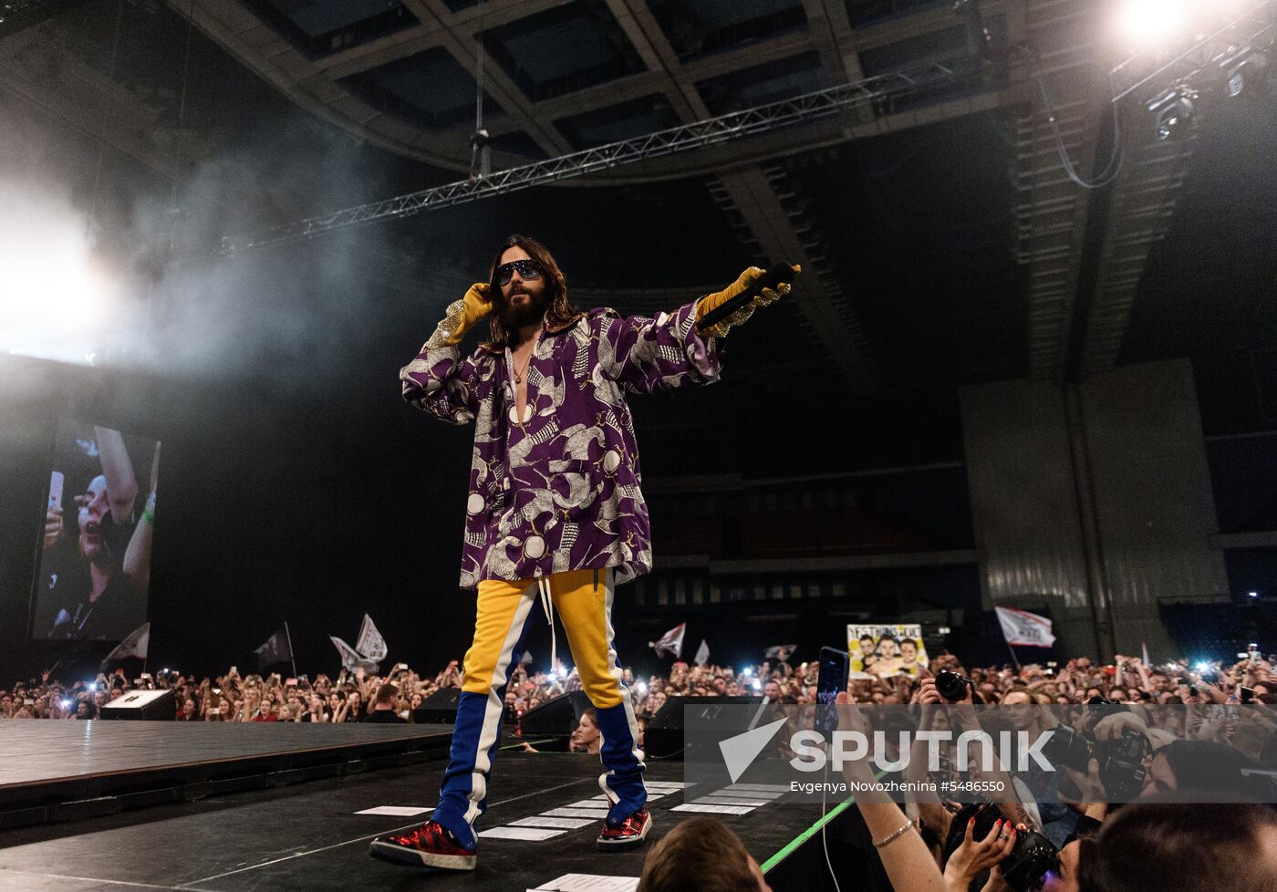 Thirty Seconds to Mars band gives concert in Moscow