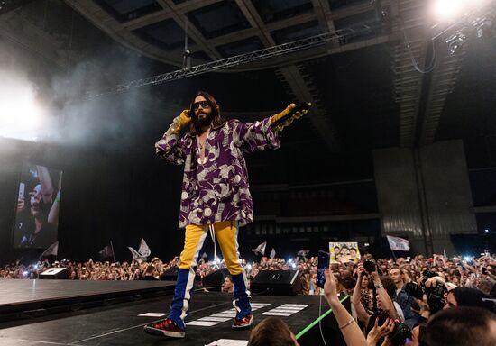 Thirty Seconds to Mars band gives concert in Moscow