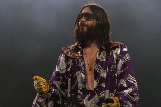 Thirty Seconds to Mars band gives concert in Moscow