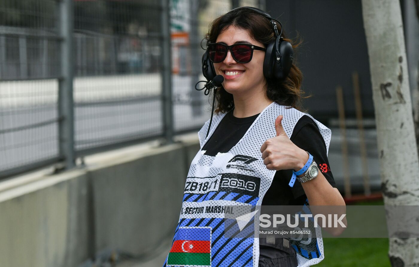 Auto sport. Formula 1. Azerbaijan Grand Prix. Qualification
