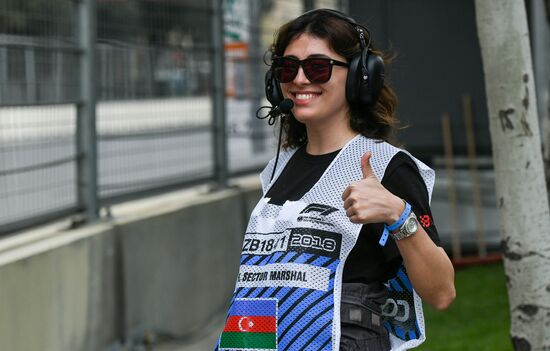 Auto sport. Formula 1. Azerbaijan Grand Prix. Qualification