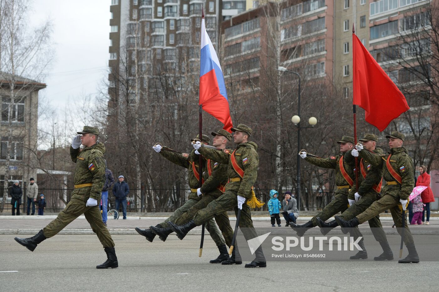 Parade rehearsal in the Sverdlovsk Region