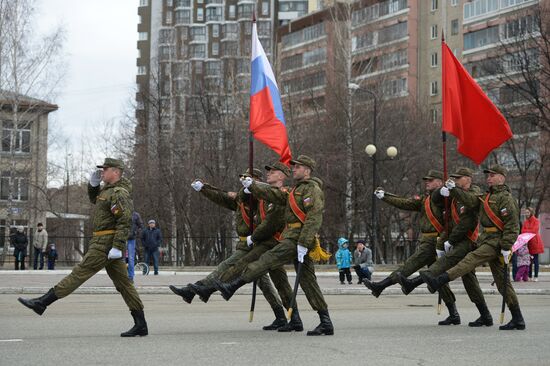 Parade rehearsal in the Sverdlovsk Region