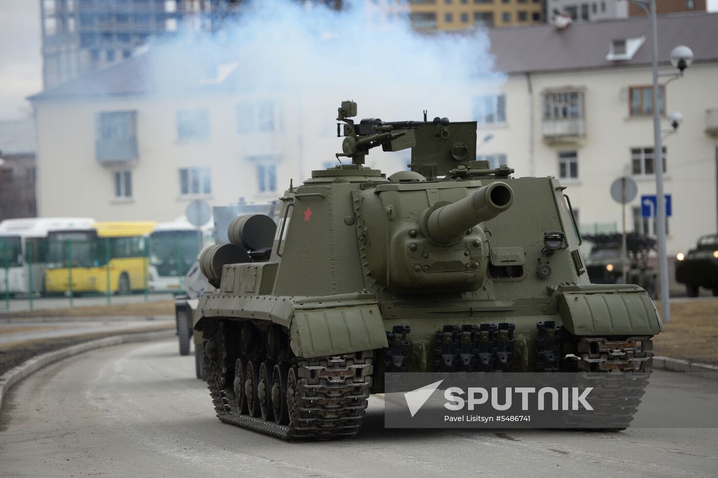 Parade rehearsal in the Sverdlovsk Region