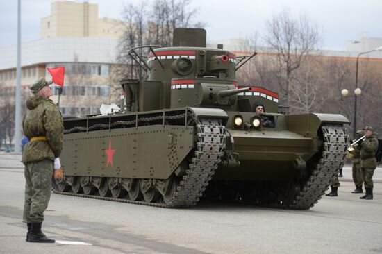 Parade rehearsal in the Sverdlovsk Region