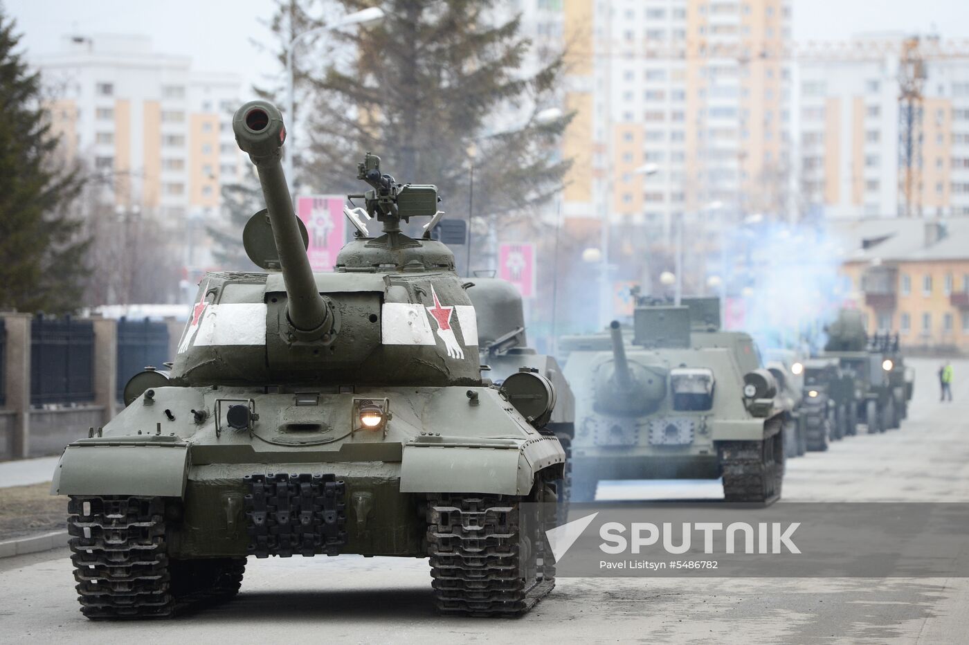 Parade rehearsal in the Sverdlovsk Region
