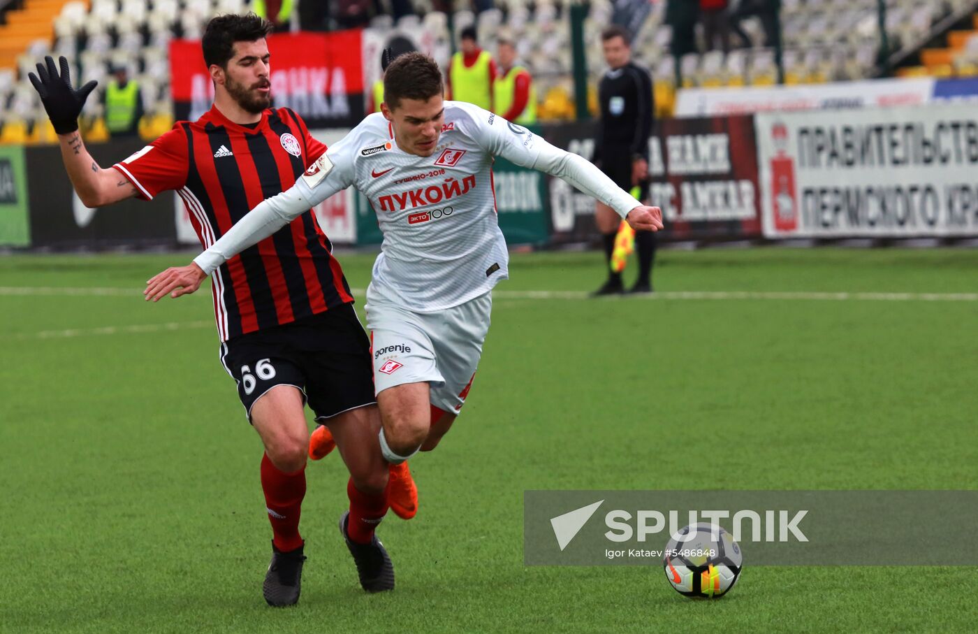Football. Russian Football Premier League. Amkar vs. Spartak
