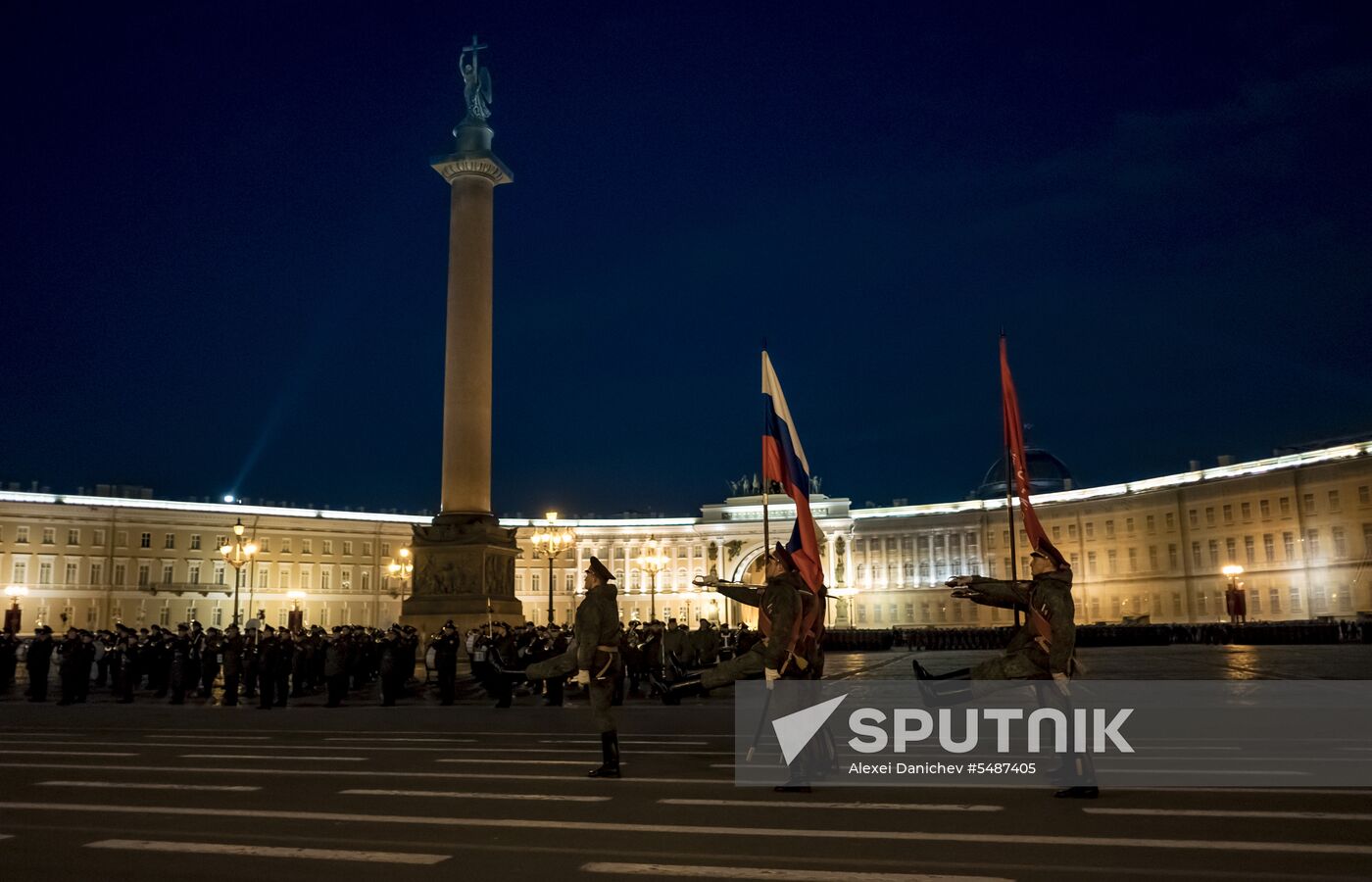 Victory Day parade rehearsal in St. Petersburg